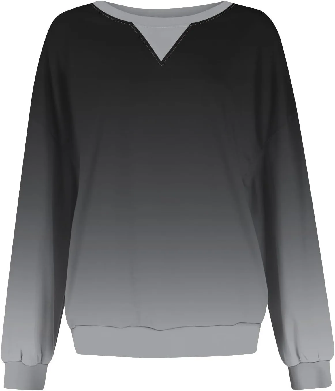 2024 Womens Oversized Graphic Crewneck Sweatshirt Long Sleeve Color Block Pullover Tops Casual Loose Shirt Fashion