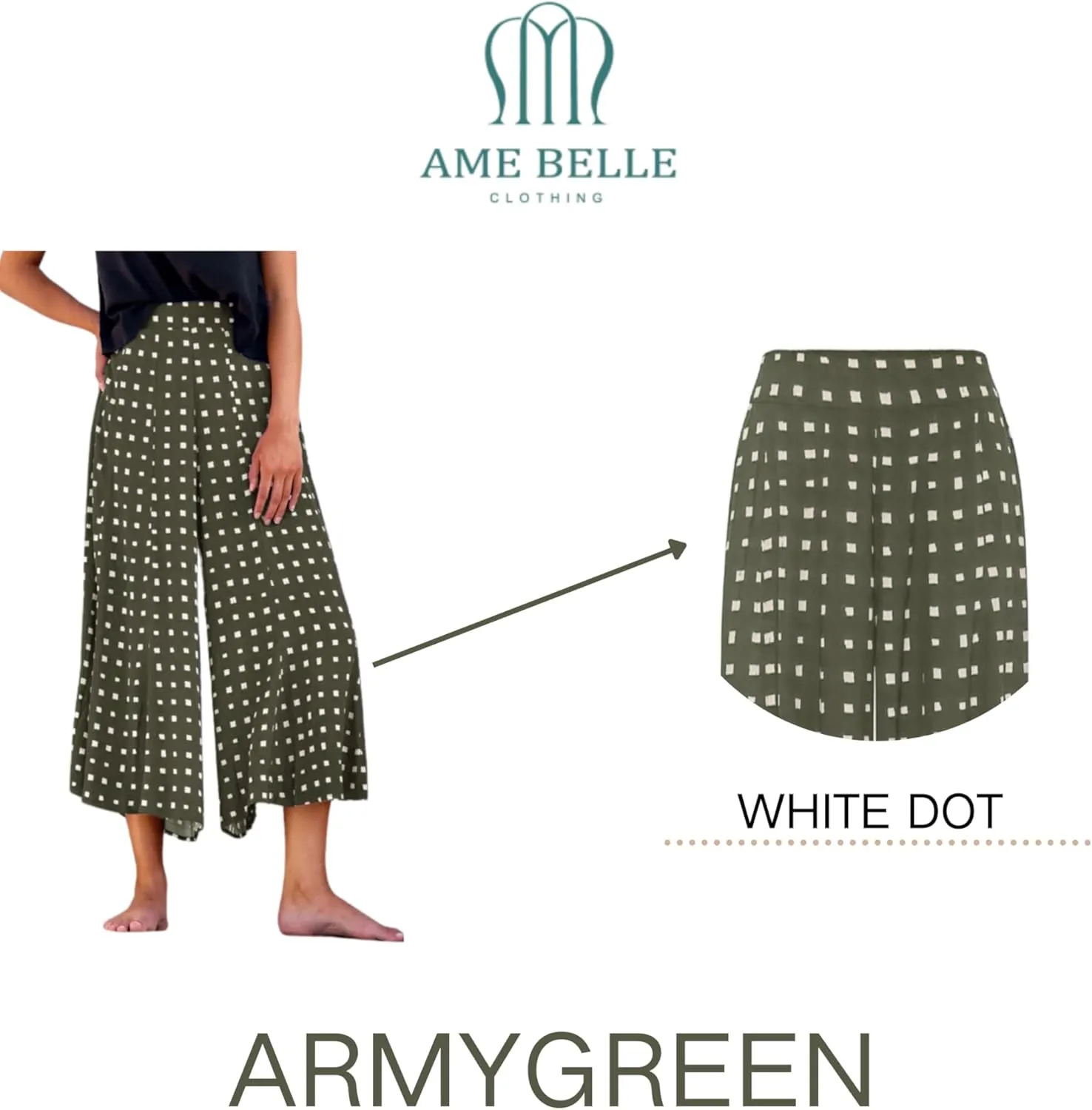 AMEBELLE Women Casual Wide Leg Palazzo Pants Women Elastic Flowy Pants High Waisted Trousers Pants