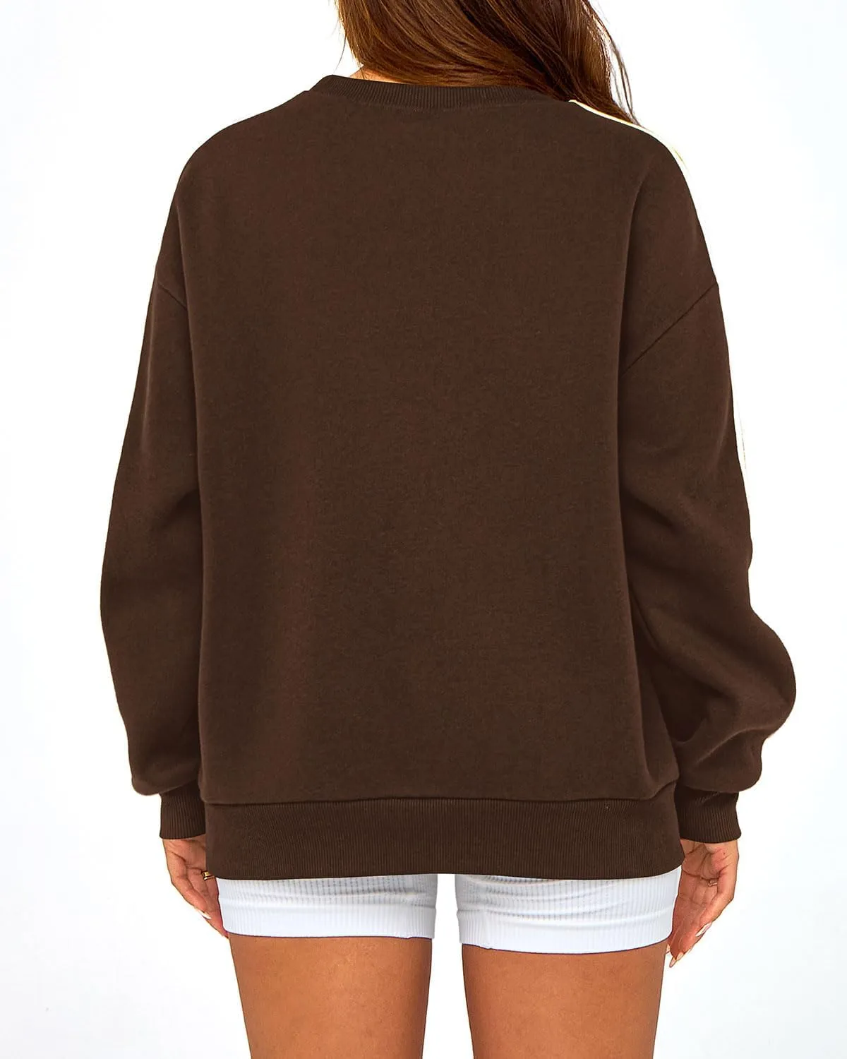 Amkoyam Womens Oversized Sweatshirts 2024 Casual Fall Crew Neck Color Block Long Sleeve Loose Pullover Top Y2K Clothes