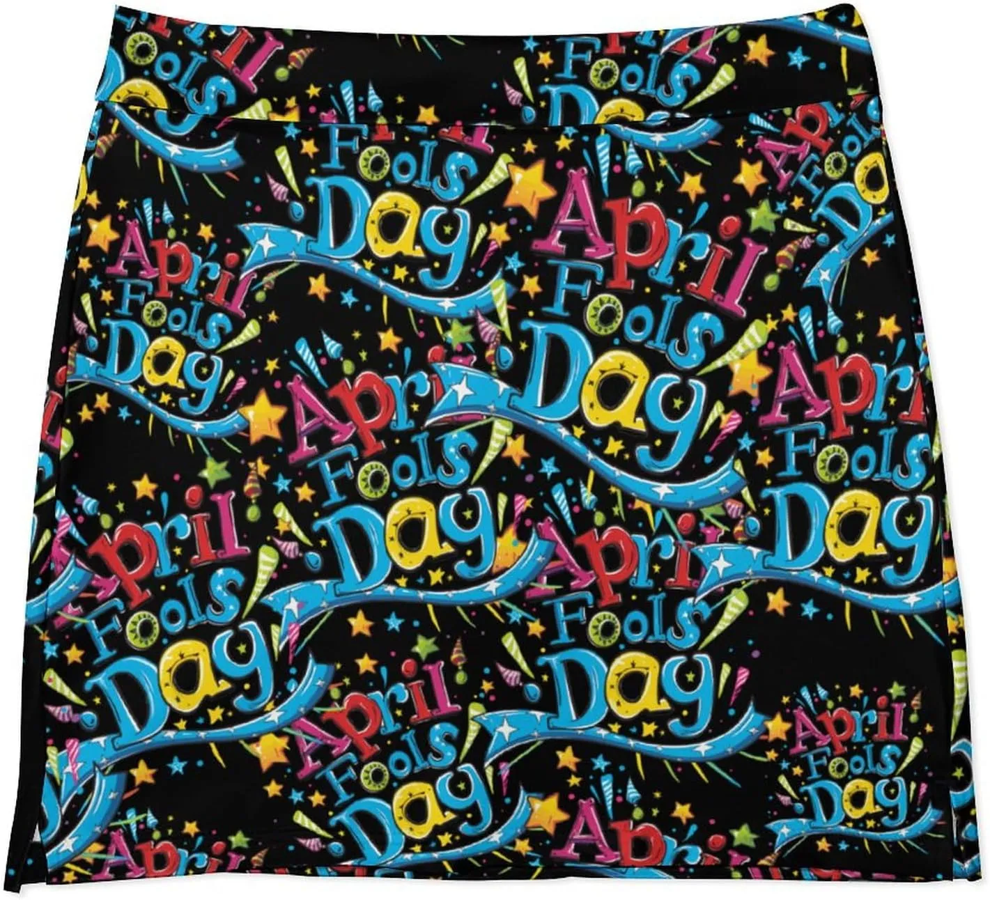 April Fool's Day Women's Skort Athletic Skirt Golf Skorts A-line Skirts with Built-in Shorts Pockets