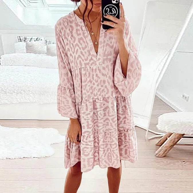 At Peace Flowy Tiered Tunic Dress  COLORS