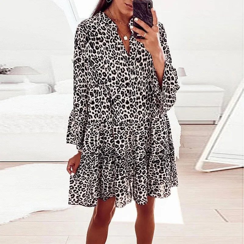 At Peace Flowy Tiered Tunic Dress  COLORS