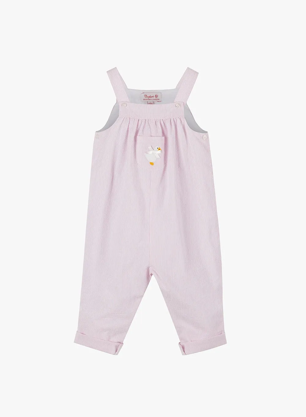 Baby Duck Striped Dungarees
