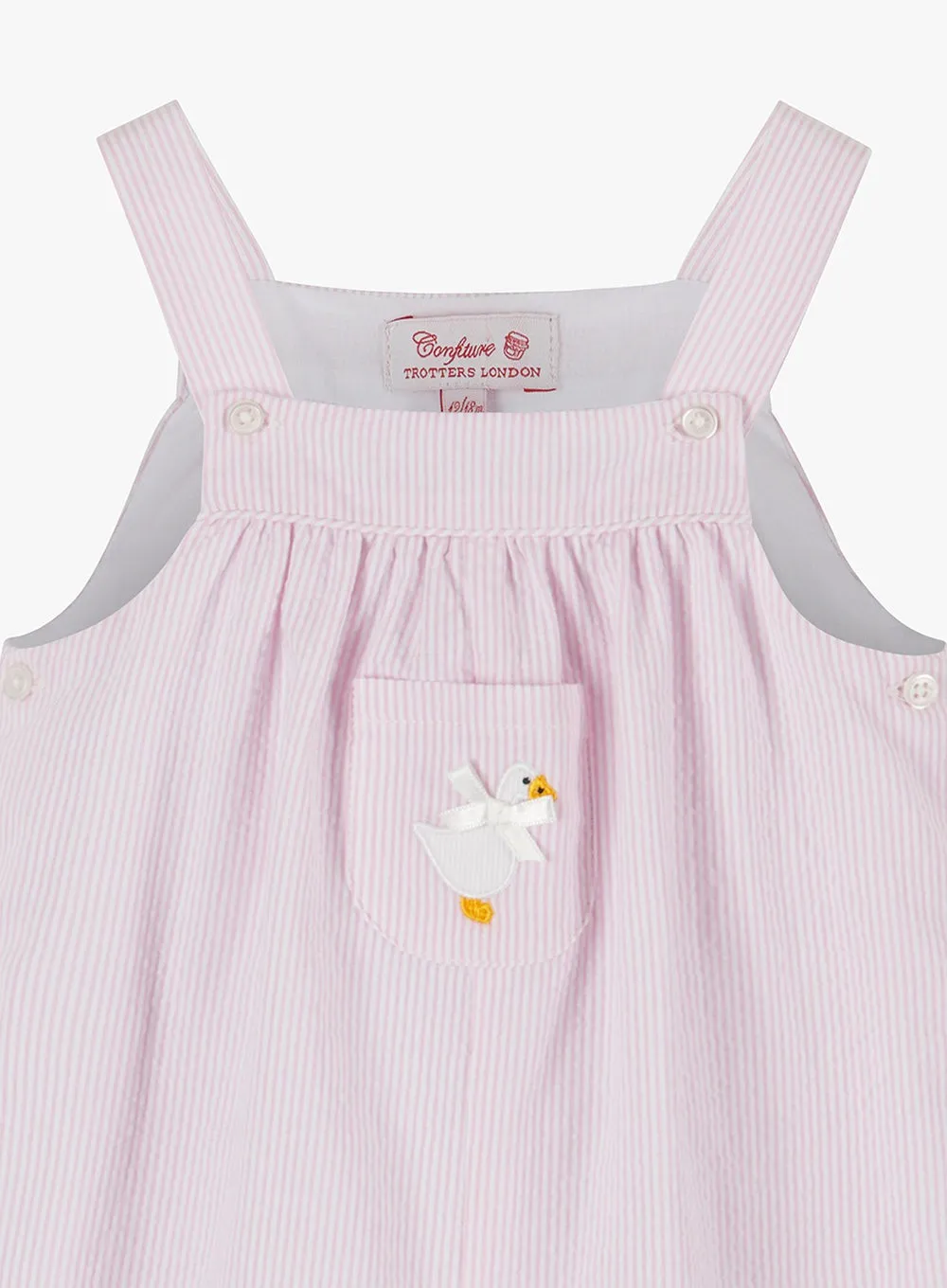 Baby Duck Striped Dungarees