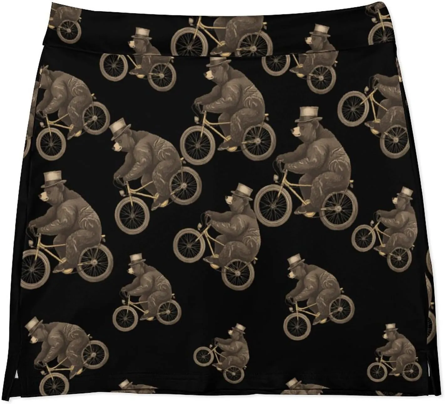 Bear Bike Women's Skort Athletic Skirt Golf Skorts A-line Skirts with Built-in Shorts Pockets