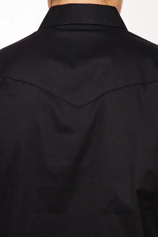Black Twill Western Shirt