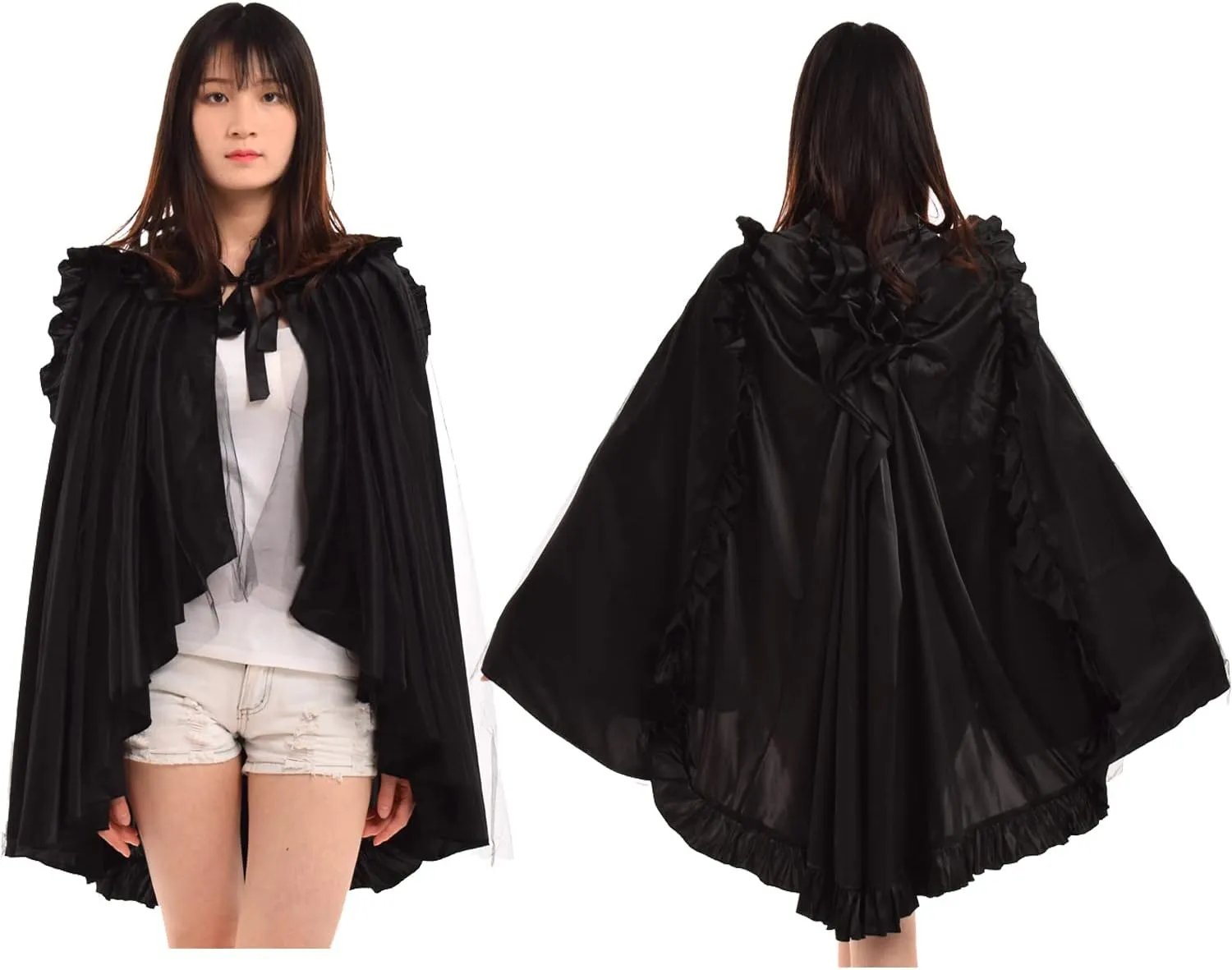 BLESSUME Victorian Ruffles Bustle Skirt/Cape