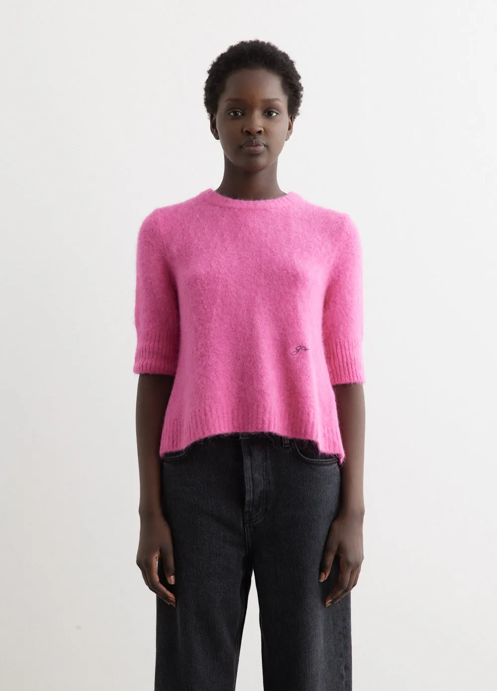 Brushed Alpaca Open Back Top