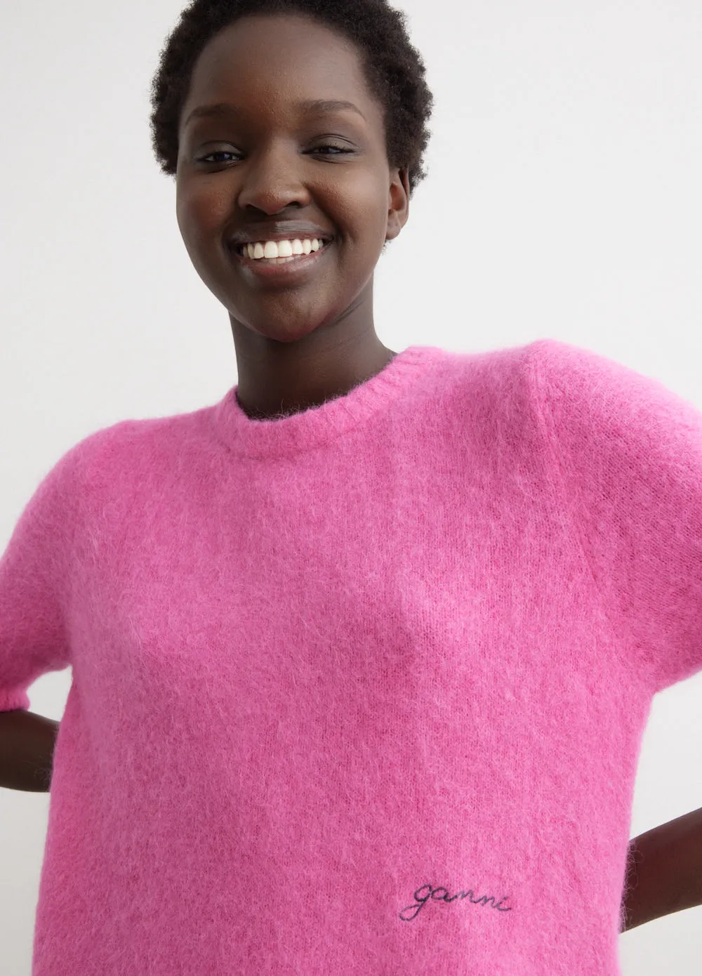 Brushed Alpaca Open Back Top