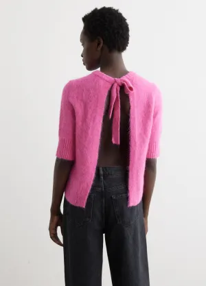 Brushed Alpaca Open Back Top