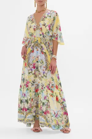 Camilla - Flor Fantastica Waisted Dress with Hem Ruffle