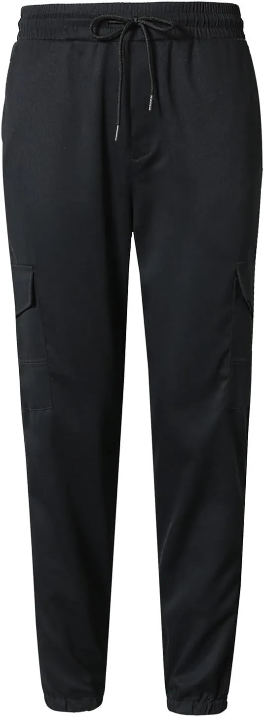 Cargo Pants for Men Casual Lightweight Jogger Elastic Waist Drawstring Sweatpants Athletic Hiking Pants with Pockets