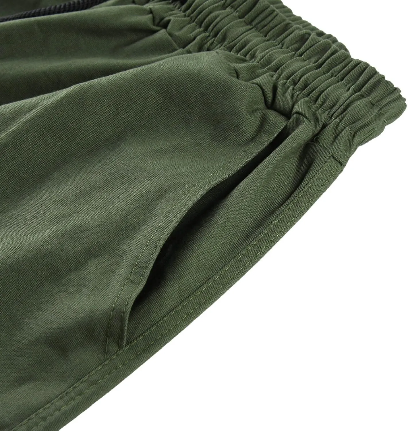 Cargo Pants for Men Elastic Waist Joggers Running Workout Gym Track Golf Pants Multi-Pocket Trousers