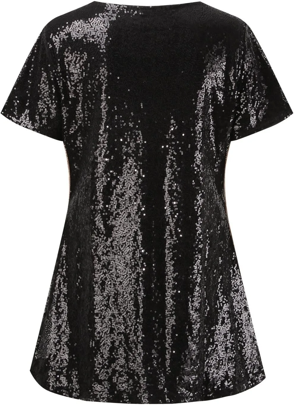 Casual Dresses for Women 2024 Sequin Dress for Short Sleeve Crewneck Sparkly Glitter Boho Dresses