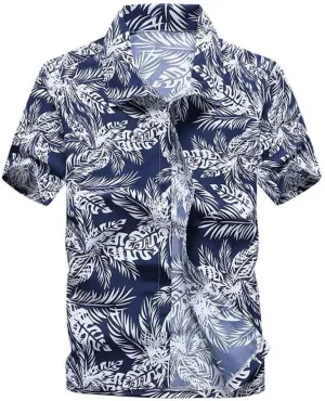 Casual Floral Beach Men's Shirt Summer Short Sleeve Hawaiian Shirts Quick Dry Shirt