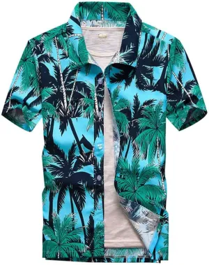 Casual Floral Beach Men's Shirt Summer Short Sleeve Hawaiian Shirts Quick Dry Shirt