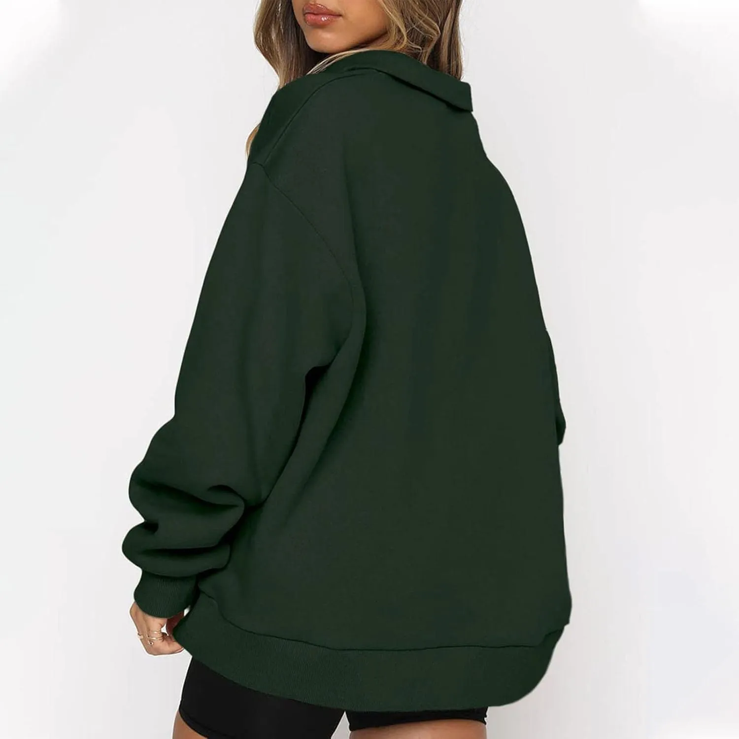 Ceboyel Oversized Sweatshirt For Women Half Zip Hoodie Sweater Trendy Y2K Long Sleeve Tops Fall Fashion Clothes Outfits 2023