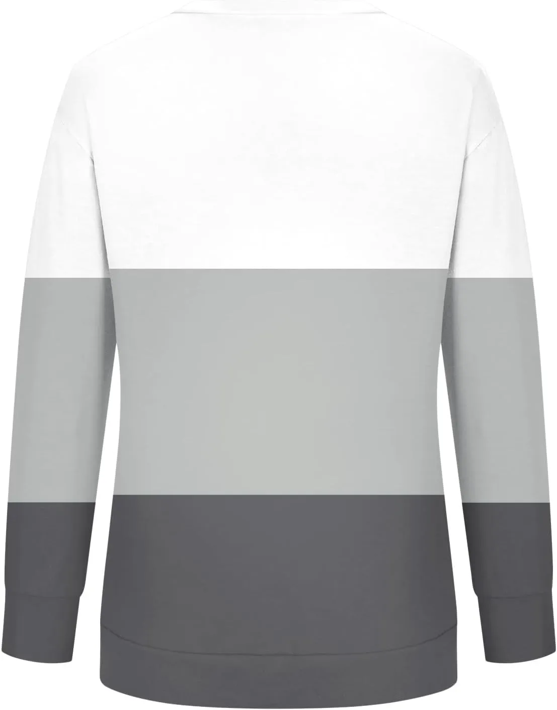 Ceboyel Women Crewneck Sweatshirts 2023 Color Block Pullover Long Sleeve Shirts Loose Fit Fall Fashion Clothing