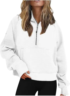 Ceboyel Women Oversized Hoodies 2023 Trendy 1/4 Zip Sweatshirt Pullover Long Sleeve Shirt Y2K Fall Fashion Outfits Clothing