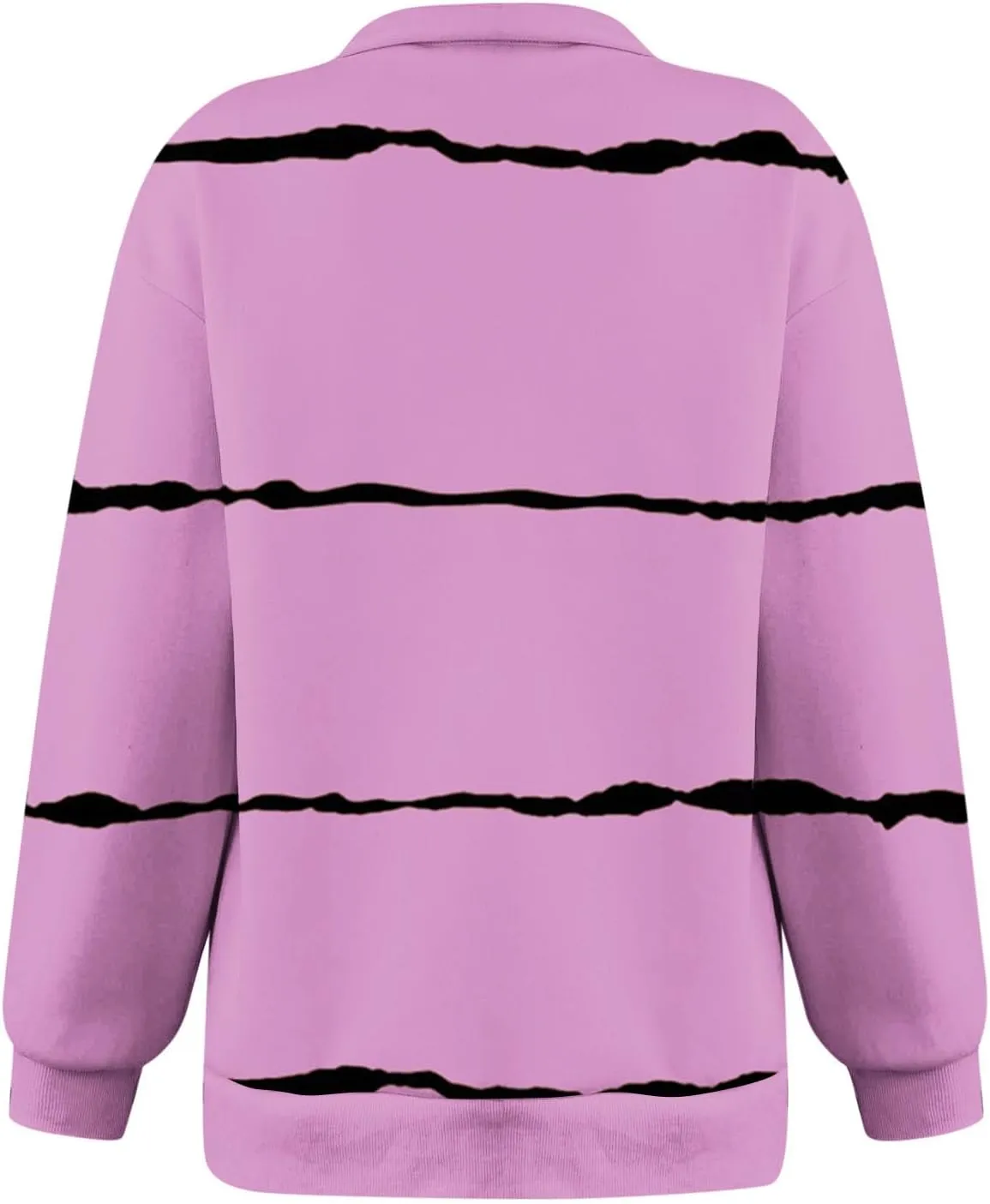 Ceboyel Women Striped Print Sweatshirts 2023 Oversized Hoodie Pullover 1/4 Zip Casual Fall Tops Loose Fit Trendy Outfits