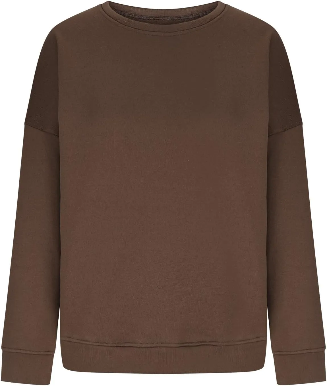 Ceboyel Womens Oversized Sweatshirts 2023 Solid Color Long Sleeve Tops Crew Neck Trendy Pullover Y2K Fall Fashion Outfits
