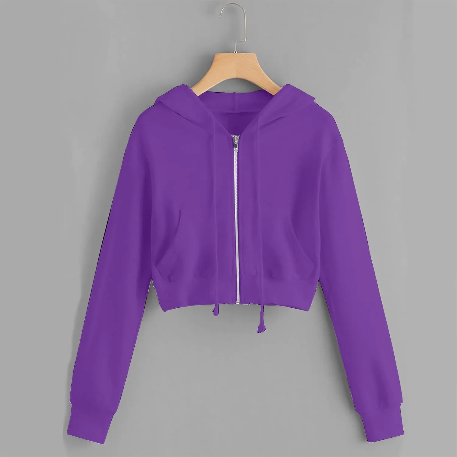 Ceboyel Zip Up Hoodies for Women Cropped Long Sleeve Sweatshirts Jackets Trendy Y2k Crop Tops Teen Girls Clothes 2023
