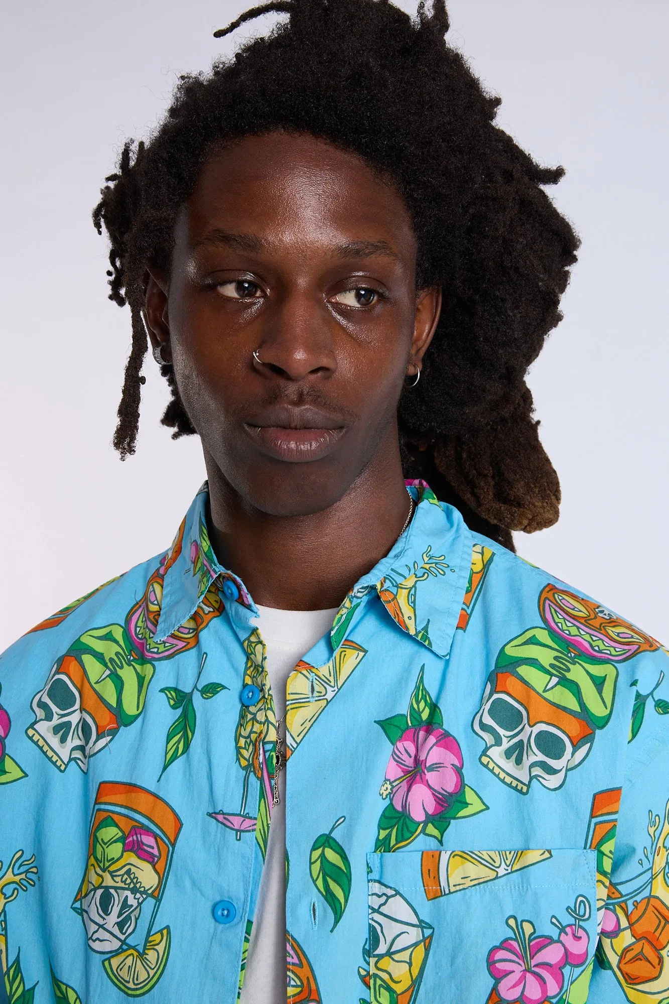 Chemise imprimée crânes tropicaux Arsenic homme