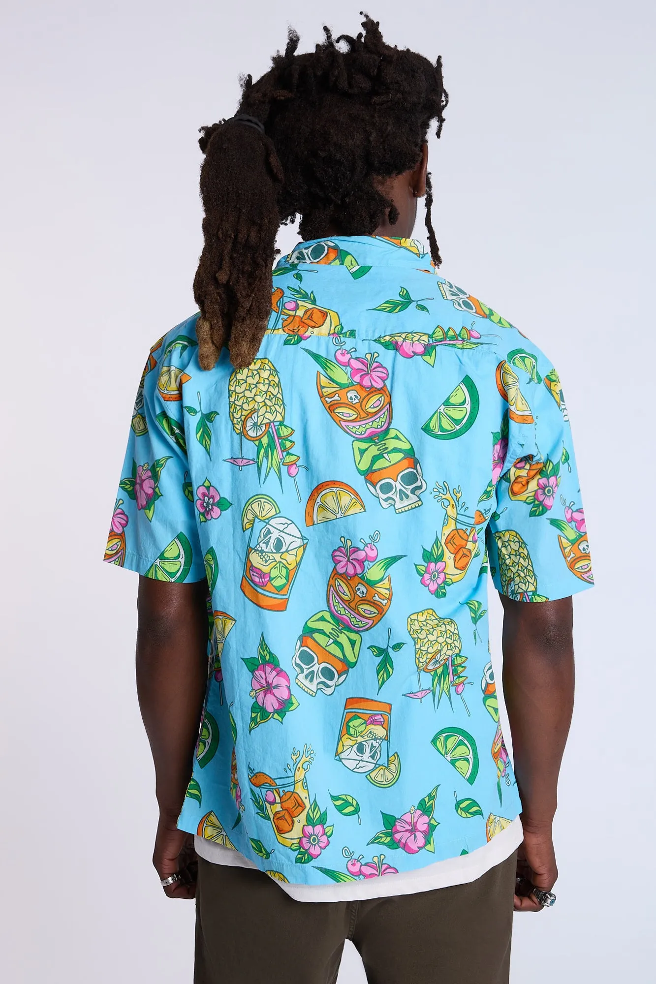 Chemise imprimée crânes tropicaux Arsenic homme