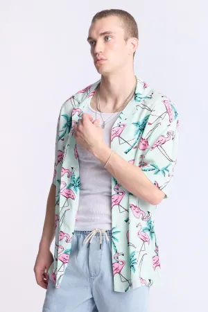 Chemise imprimée flamants roses Arsenic homme