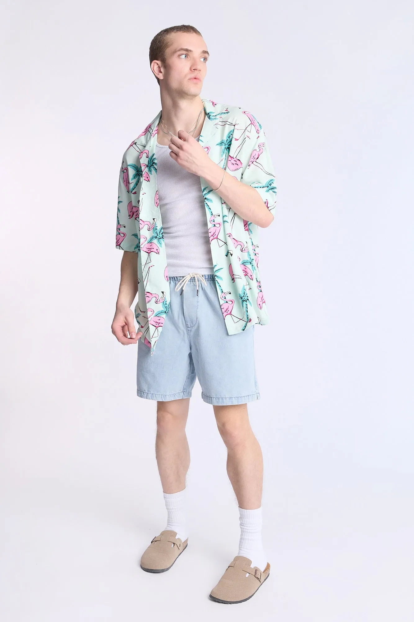 Chemise imprimée flamants roses Arsenic homme