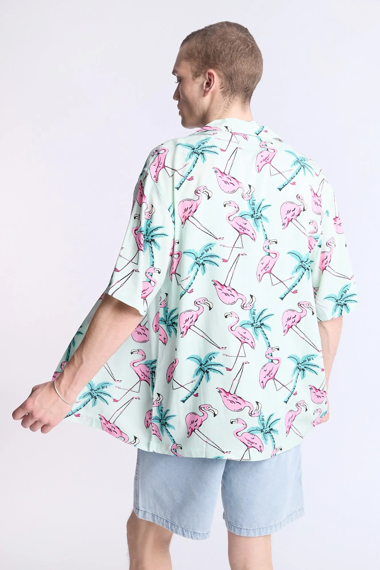 Chemise imprimée flamants roses Arsenic homme