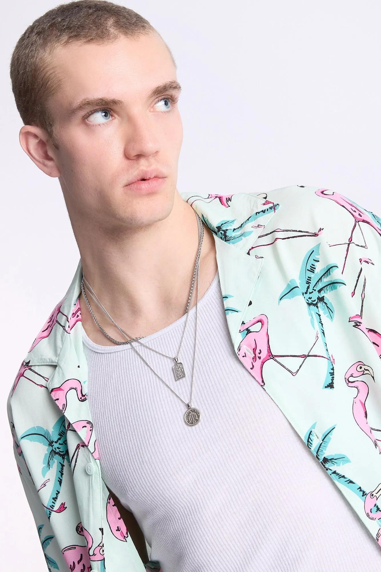 Chemise imprimée flamants roses Arsenic homme