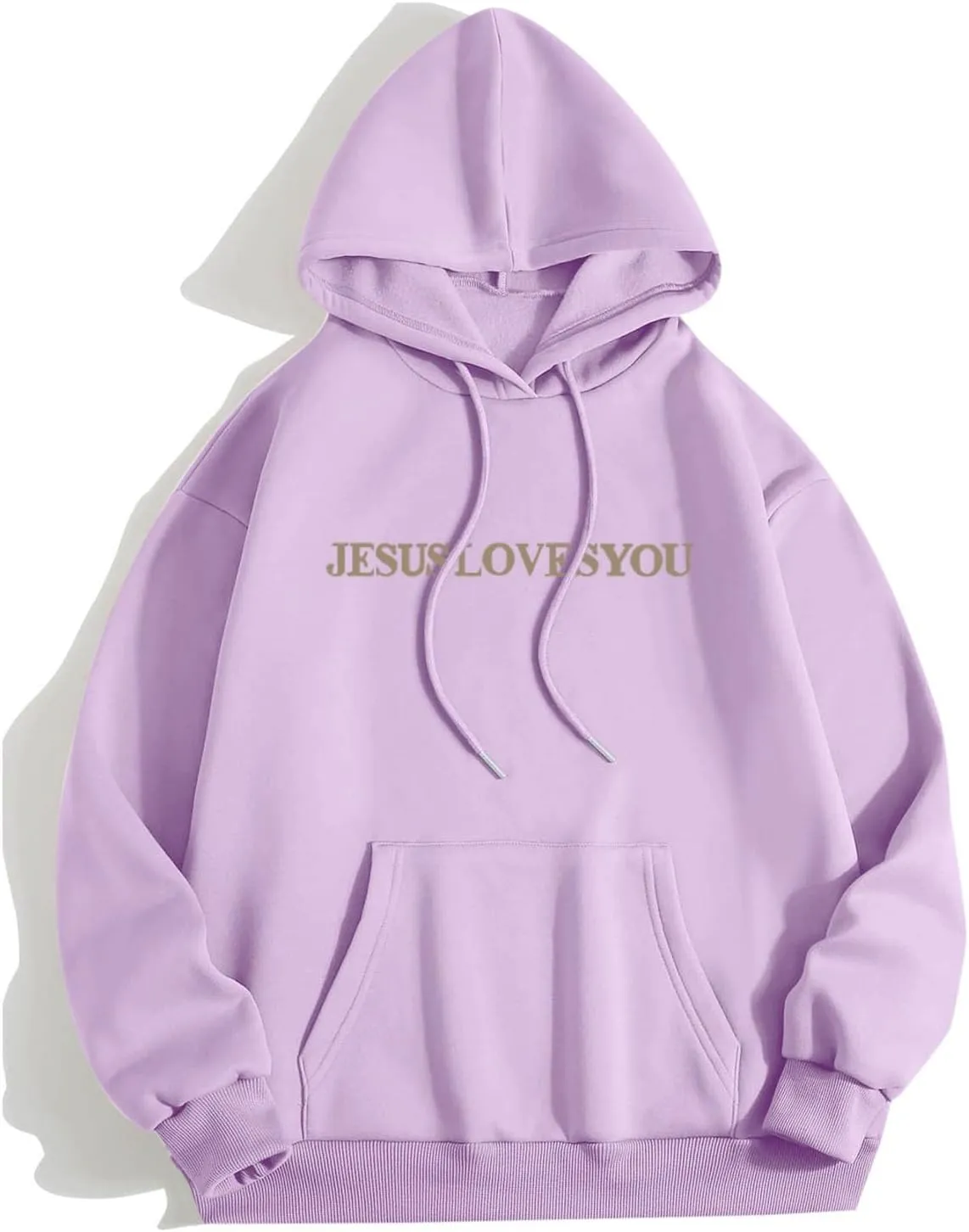 Christian Sweatshirt Women Jesus Loves You Hoodie Oversized Jesus Faith Pullover Inspirational Long Sleeve Tops