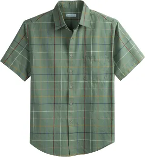 COEVALS CLUB Mens Linen Beach Summer Casual Button Down Shirt Short Sleeve Shirt