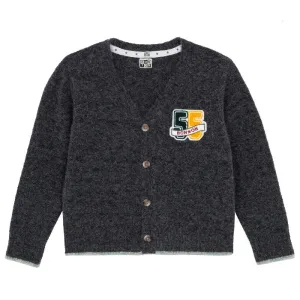 Contrast Hem Charcoal Cardigan  - FINAL SALE