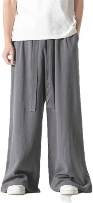 Cotton Vintage MenS Harem Pants Harajuku Casual Wide Leg Pants Loose Trousers Jogger Pants