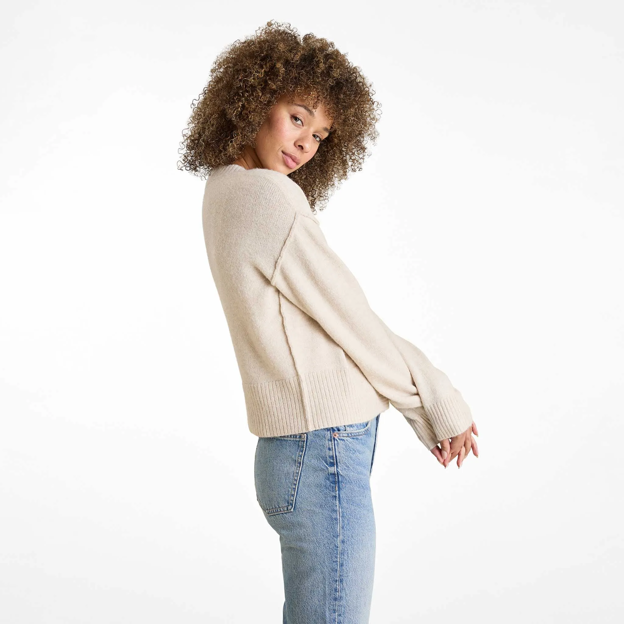 Cozy Knit Cardigan | Bone