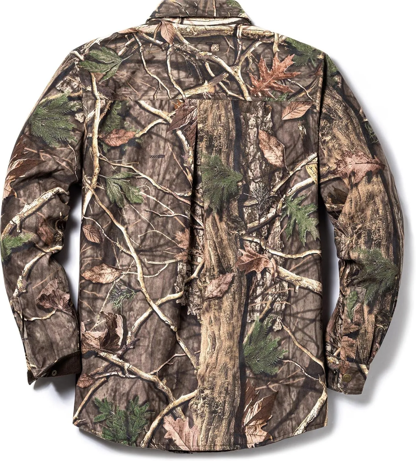 CQR Men's Flannel Lined Shirt Jackets, Long Sleeved Rugged Plaid Cotton Brushed Suede Shirt Jacket