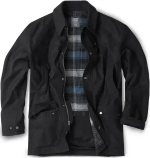 CQR Men's Flannel Lined Shirt Jackets, Long Sleeved Rugged Plaid Cotton Brushed Suede Shirt Jacket