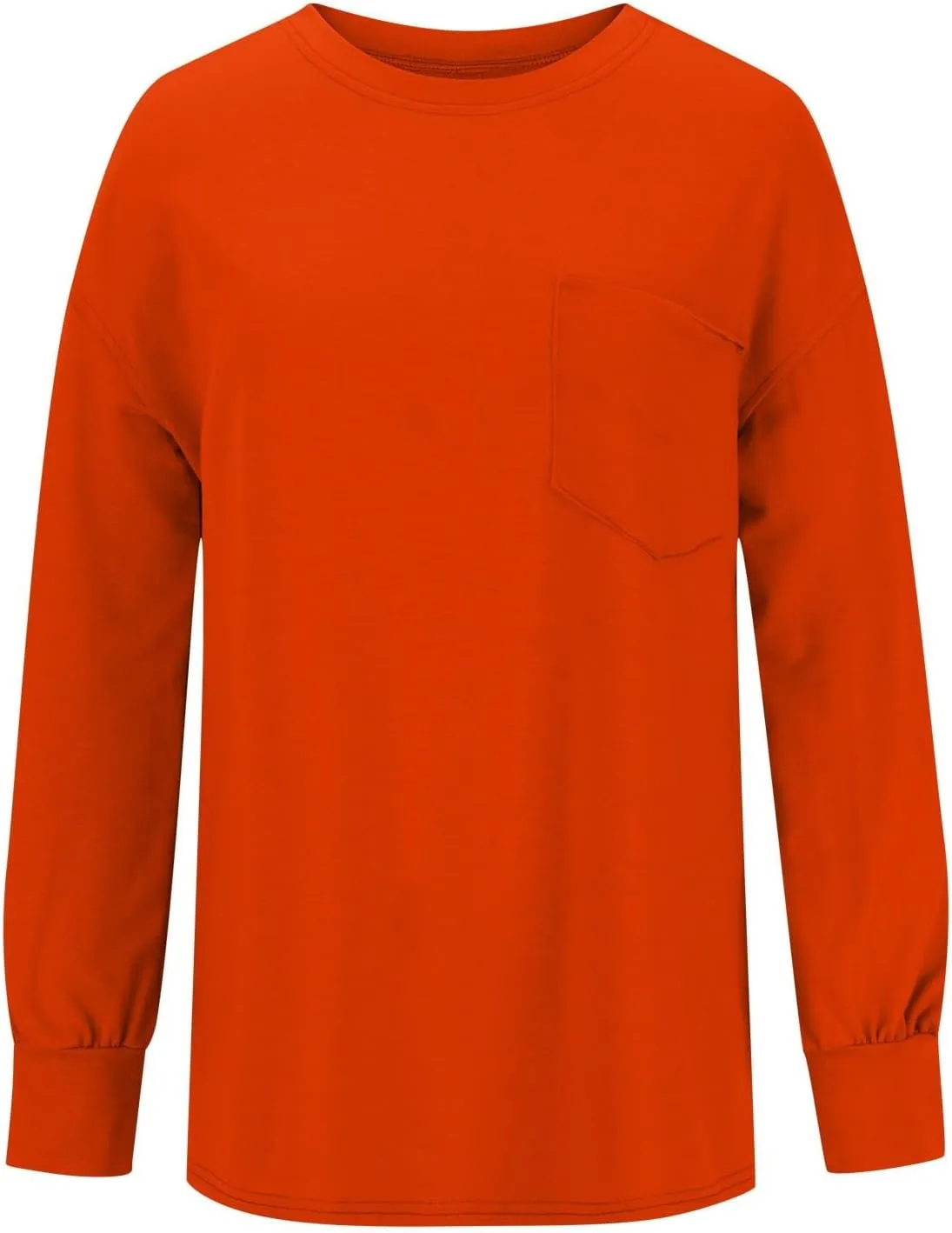 Crew Neck Sweatshirts Women Casual Loose Long Sleeve Tops 2024 Fall Fashion Teacher Shirts Pullover Preppy Clothes
