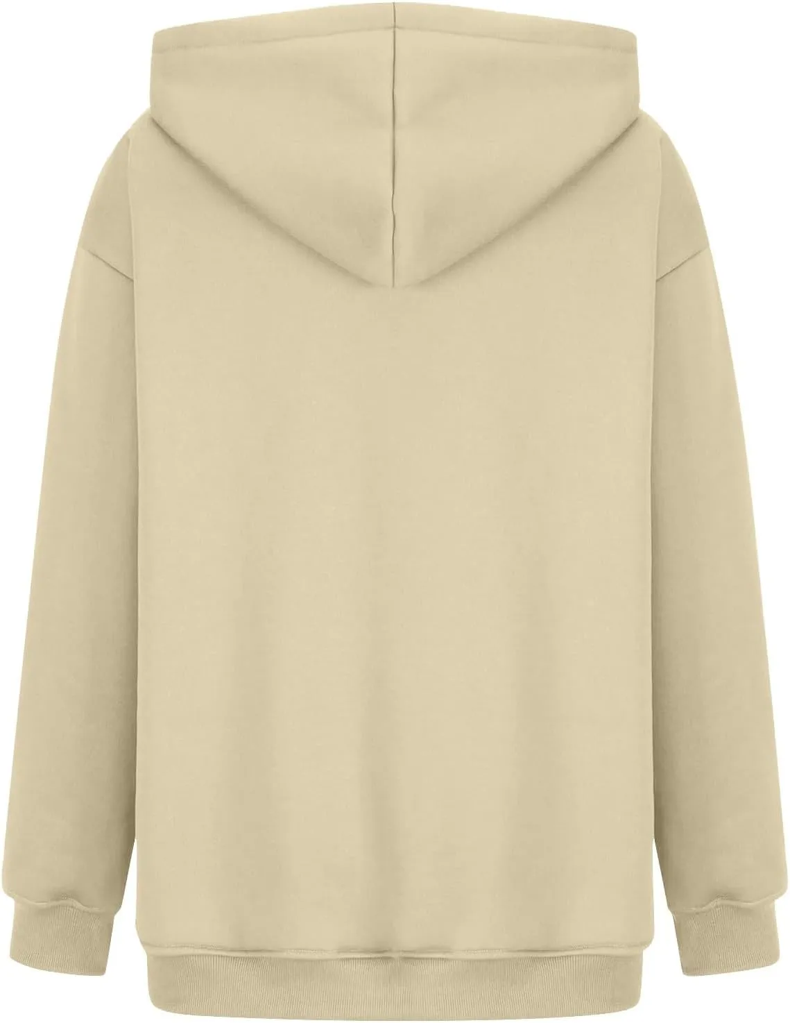 Crewneck Sweatshirts Women Drop Shoulder Fleece Lined Oversized Hoodie Thermal Long Sleeve Preppy Pullover Tops
