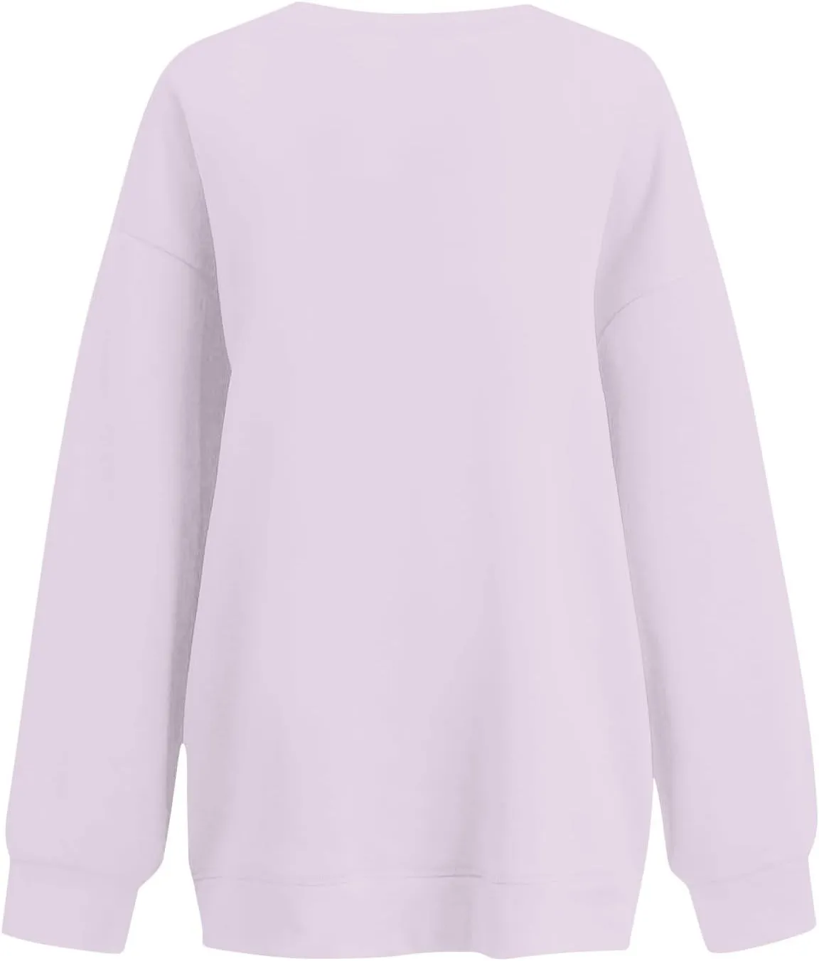 Crewneck Sweatshirts Women Trendy Drop Shoulder Cute Oversized Sweatshirt Comfy Long Sleeve Fleece Pullover Sweater