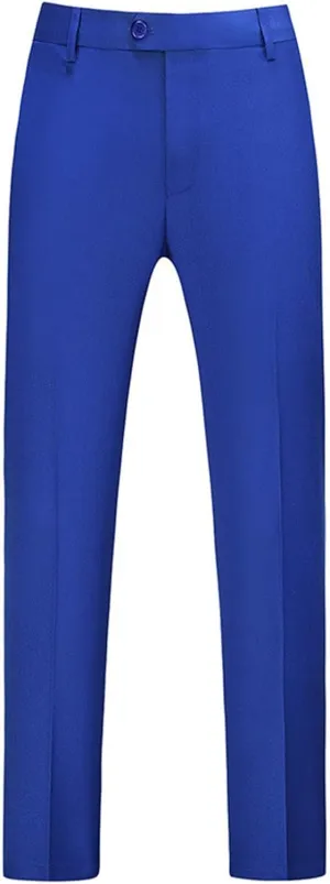 CRNTCEM Mens Straight Leg Business Dress Pants Regular Fit Casual Wedding Suit Pants Slim Fit Flat-Front Formal Trousers