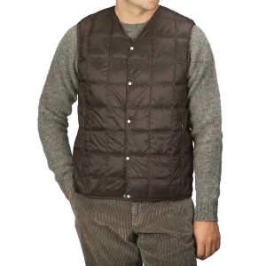Dark Chocolate Nylon Down Padded Vest