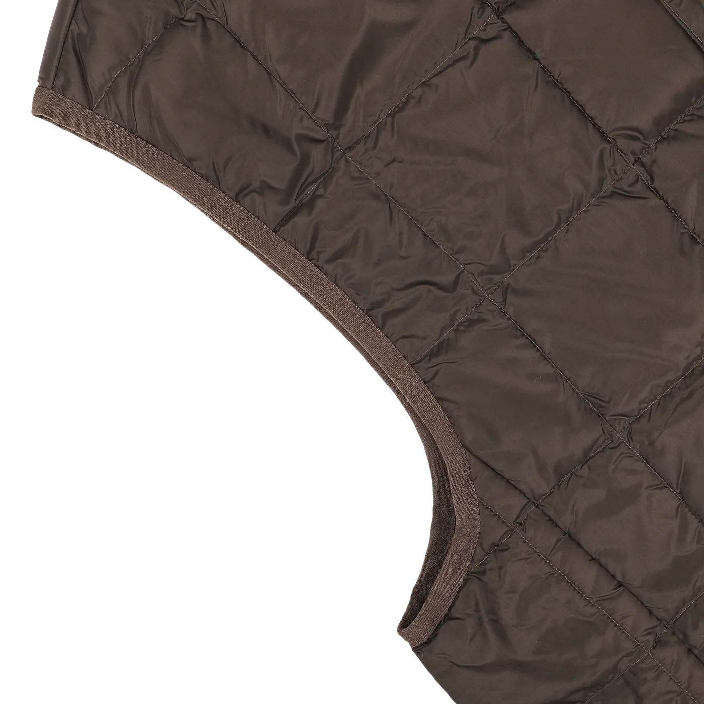Dark Chocolate Nylon Down Padded Vest
