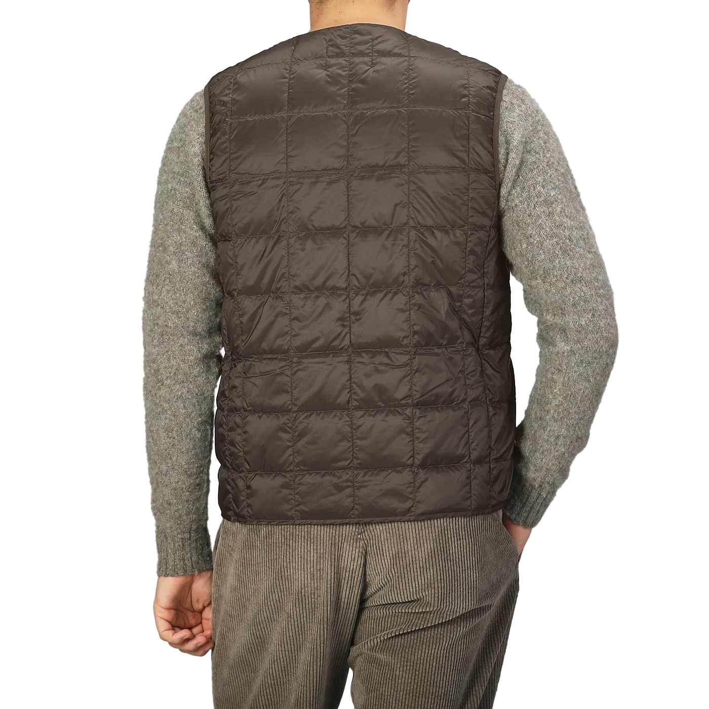 Dark Chocolate Nylon Down Padded Vest