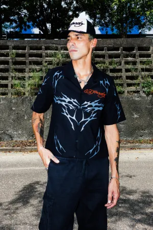Ed Hardy Techno Button Up Shirt Black