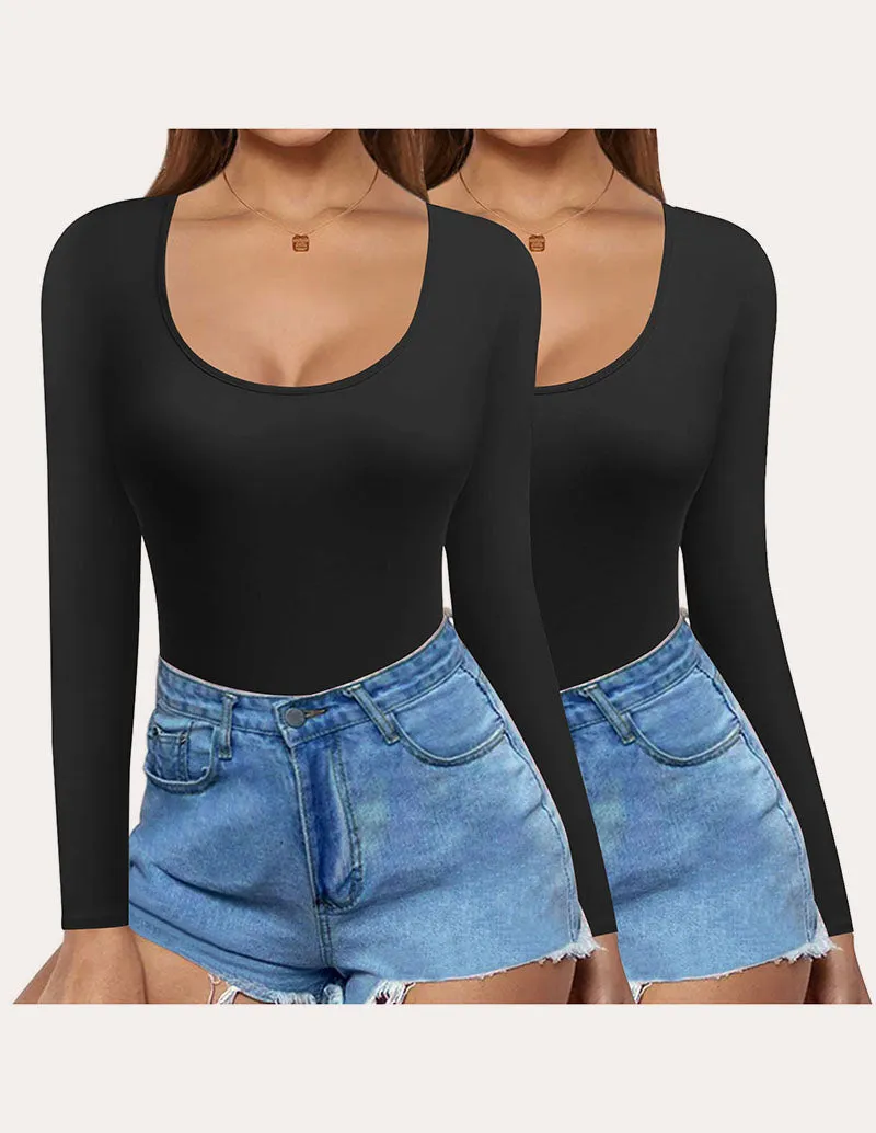 Ekouaer 2 Pack Slim Fit Basic Tops (US Only)
