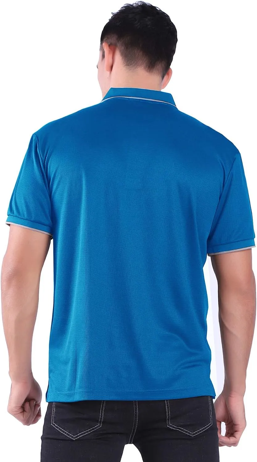 Facitisu Mens Polo Shirt Short Sleeve Golf Collared Casual Summer Performance T-Shirt
