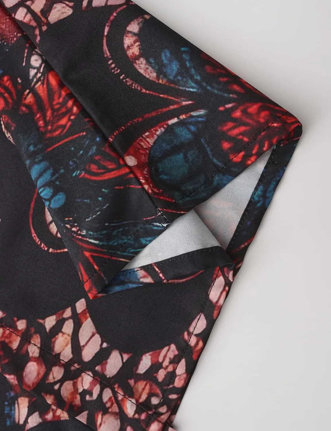 Fashion Casual Printed Shirt Men's Long Sleeve Casual Vacation Hawaiian Button Down Shirt